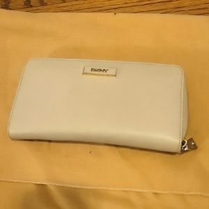 DKNY Saffiano leather Sand colored wallet